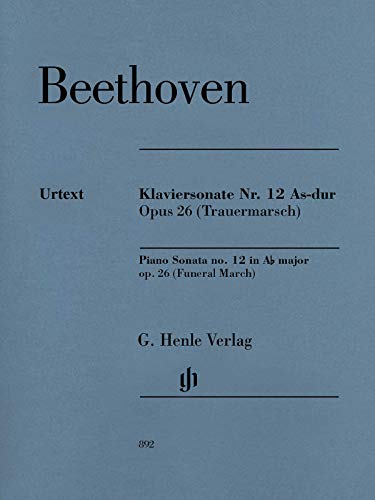 Klaviersonate Nr. 12 As-dur op. 26, revidierte Ausgabe: Besetzung: Klavier zu zwei Händen (G. Henle Urtext-Ausgabe) von HENLE